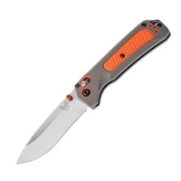 Benchmade 15061 Grizzly Ridge Fine Edge Knife Orange Grey SATIN CPM-S30V STUD