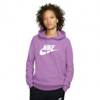 Nike Essential Fleece Pullover Hoodie - Women's XL Violet Shock/Htr/White