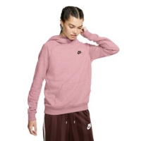 Nike Essential Funnel-Neck Fleece Hoodie - Women's Pink Glaze / Heather / Black S