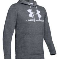 Under Armour Sportstyle Terry Logo Hoodie - Men's S Pitch Gray Full Heather