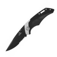 Gerber Contrast Drop Point Serrated Knife Black Black SERRATED