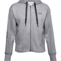 Under Armour Rival Fleece Embroidered Full-Zip Long-Sleeve Hoodie - Women's Steel Medium Heather / Steel / Metallic Pewter XS