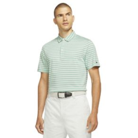 Nike Dri-fit Player Striped Golf Polo Shirt - Men's Healing Jade / Silver M