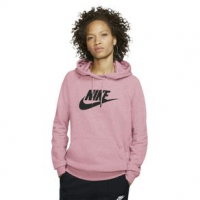 Nike Fleece Pullover Hoodie - Women's L Pink Glaze/Htr/Black