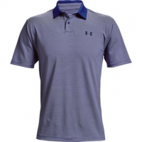 Under Armour Performance Stripe Polo L Mineral Blue/Isotope Blue/Black