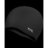 TYR Wrinkle Free Silicone Swim Cap One Size Black