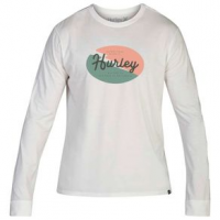 Hurley Lightning Logo Long Sleeve T-shirt - Men's L White