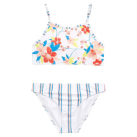 Roxy Friendly Flower Two-piece Swimsuit - Kids' 8 Bright White Saya Light S