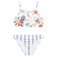 Roxy Friendly Flower Two-piece Swimsuit - Kids' Bright White / Saya Light S 14