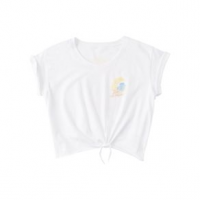 Roxy Catching Waves Tie Front T-shirt - Girls' S Bright White