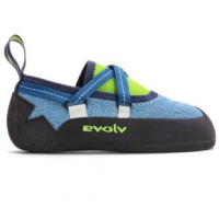 Evolv Venga Climbing Shoe - Kid's 1Y Blue/Neon Lime Regular