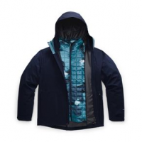 The North Face Thermoball Eco Triclimate Jacket - Men's M Aviator Navy/Mallard Blue Abstract Ikat Print