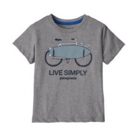 Patagonia Live Simply Organic T-Shirt - Infant 2T Live Simply Amphibious Bike: Gravel Heather