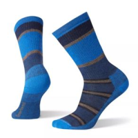 Smartwool Striped Medium Hiking Crew Sock - Men's Alpine Blue L