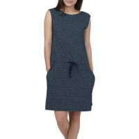 Tentree Icefall Dress - Women's Dark Ocean Blue Elm White Stripe S