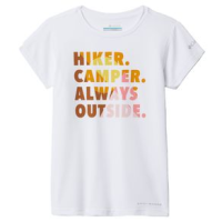 Columbia Sasse Ridge Graphic T-shirt - Girls' White / Hiker Ca XS