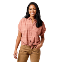 Carve Designs Huck Short Sleeve Shirt - Women's Red Rock Stripe S