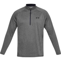 Under Armour Tech 1/2 Zip Long Sleeve Jacket - Men's Carbon Heather / Black M
