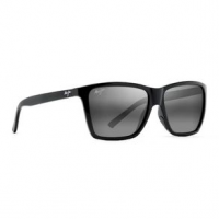 Maui Jim Cruzem Polarized Rectangular Sunglasses Neutral Grey Black Gloss Polarized