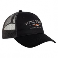 Sitka Wordmark Lo Pro Trucker Hat - Men's One Size Sitka Black