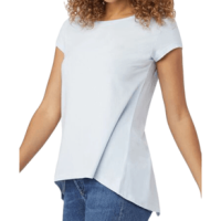 tentree Goji Tee - Women's Skyway Blue Micro Stripe XS