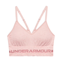 Under Armour Seamless Low Long Heather Sports Bra - Women's Micro Pink / Pink Clay / Pink Clay XS