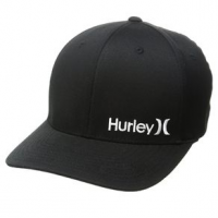 Hurley Corp Hat - Men's L / XL Black/White/White