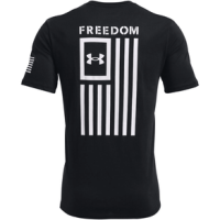 Under Armour Freedom Flag T-Shirt - Men's Black / White XXL