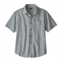 Patagonia Organic Cotton Slub Poplin Shirt - Men's XL Combed Stripe: Superior Blue