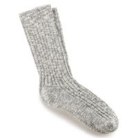 Birkenstock Cotton Slub Sock - Women's Gray / White M