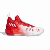 adidas Dame 7 Basketball Shoe - Unisex 12 Ftwwht/Scarle/Cblack Regular