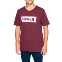 Hurley Everyday Washed One And Only Boxed Texture Tee Shirt - Men's XL Dk Beetroot