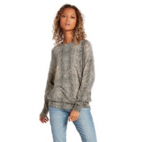 Volcom Over N Out Sweater - Women's L Animal Print