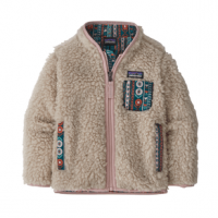 Patagonia Retro-X Fleece Jacket - Infant 5T Natural w/Fuzzy Mauve