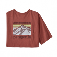 Patagonia Line Logo Ridge Pocket Responsibili-Tee Shirt - Men's XL Rosehip