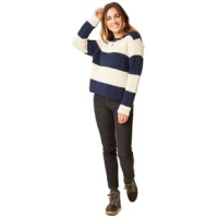 Carve Designs Walsh Stripe Sweater - Women's Navy Bold Stripe S