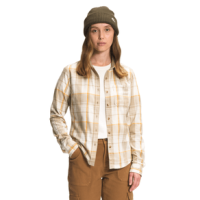 The North Face Berkeley Long Sleeve Girlfriend Shirt - Women's Flax Large Half Dome Plaid L