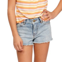 Billabong Drift Away Jr Cut-off Denim Shorts - Girls' Washed Denim XS