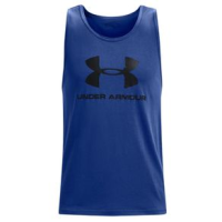 Under Armour Logo Tank - Men's Tech Blue / Black XL
