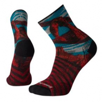 Smartwool PhD Outdoor Light Arches Print Mid Crew Sock L White