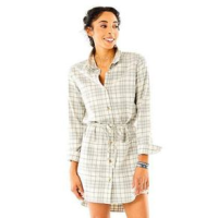 Carve Designs Creston Flannel Dress - Women's Birch Plaid XS