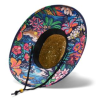 Hemlock Hat Co Kona Straw Lifeguard Hat Hawaiian Floral One Size