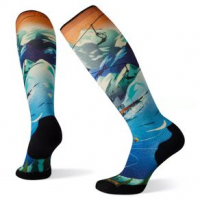 Smartwool Ski Targeted Cushion Lift Bunny Print Over The Calf Sock - Women's S NEPTUNE BLUE