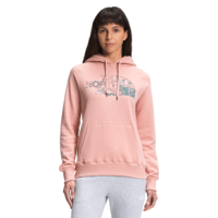 The North Face Half Dome Pullover Hoodie - Women's Rose Tan / Rose Tan Canvas Paint Print XS