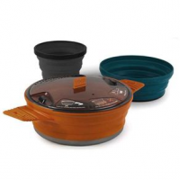Sea To Summit Collapsible X-Set 21 -3 Piece- X-Pot With Bowl & Mug - 1.4L One Size Rust
