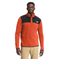 The North Face TKA Glacier Snap-Neck Pullover - Men's Burnt Ochre / TNF Black XXL