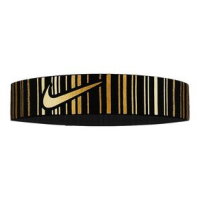 Nike Pro Metallic Headband - Women's Black / Metallic Golf One Size