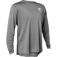 Fox Ranger Big F Long Sleeve Jersey - Men's Dark Grey M Long Sleeve