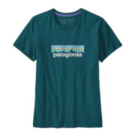 Patagonia Pastel P-6 Logo Organic Cotton Crew T-Shirt - Women's Dark Borealis Green XS