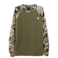 Burton Oak Crew Pullover - Women's Martini Olive Heather / Martini Olive Terra Camo L